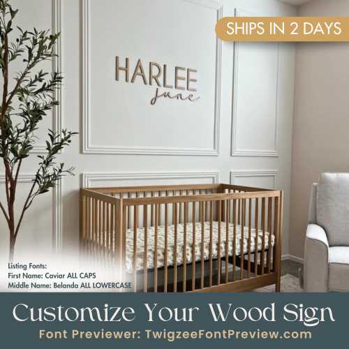 Custom Wood Baby Name Sign | Letter Wall Art | Kids Room Art | Wall Art for Nursery | Baby Name Sign | Kids Room Decor | Wooden Sign | USA