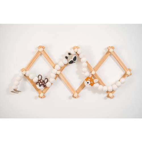 Woodland garland, woodland animals, woodland party, fox garland, deer decor, raccoon bunting, felt garland, felt ball garland, felt animals