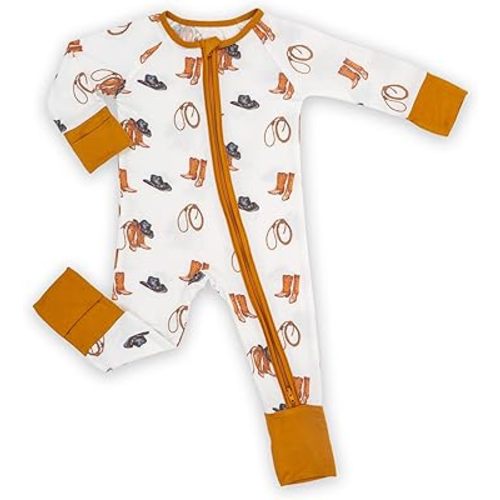 LollyBanks Baby Pajamas, 2-Way Zipper Romper, 95% Viscose Made from Bamboo and 5% Spandex, Baby Sleepers