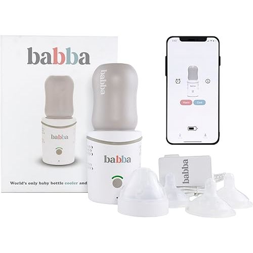 Babba Baby Bottle Cooler and Warmer - Both refrigerates and Fast Warming, Breast Milk Storage, Travel-Friendly and Portable, Smart app-Control, Perfect Temperature