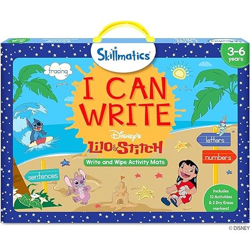 Skillmatics I Can Write Disney's Lilo & Stitch - Reusable Preschool Learning Activities, Educational Toy and Game, Back to School Supplies, Gifts for Students, Kids, Toddlers Ages 3, 4, 5, 6
