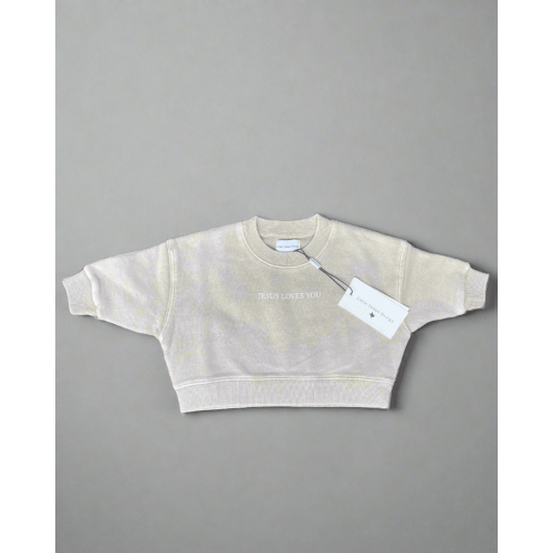 Jesus Loves You Crewneck in Beige