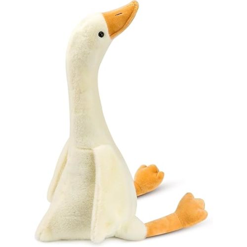 Goose Stuffed Animal Home Decoration Set - 19.7 Inch Cute Duck Plush Toy, Goose Plush Soft Swan Hugging Pillow, Gift for Kids Friends, White