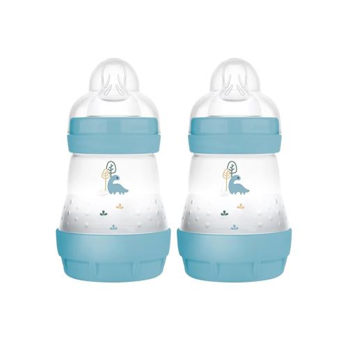 MAM Easy Start Anti-Colic Baby Bottle 5oz, Slow Flow, Breastfeeding-Like Silicone Nipple Bottle, Reduces Colic, Gas, & Reflux, Easy-to-Clean, BPA-Free, Vented Baby Bottles for Newborns, 0-3 Months
