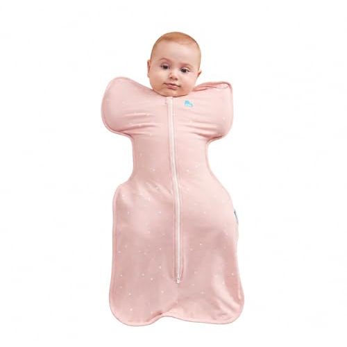 Love to Dream Swaddle UP, Baby Sleep Sack, Self-Soothing Swaddles for Newborns, Secure Fit Helps Calm Startle Reflex, New Born Essentials for Baby, 1.0 TOG, Small 8-13lbs, Powder Pink Twinkle