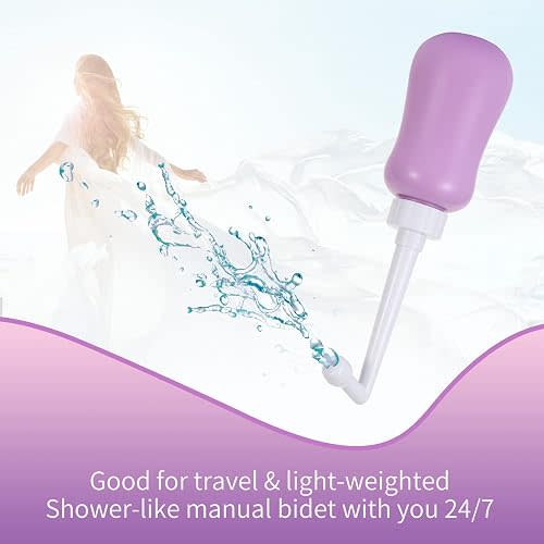 Peri Bottle for Postpartum Care for Perineal Recovery and Cleansing After Birth 12.7 OZ Color: Purple
