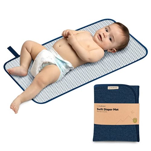 Portable Diaper Changing Pad - Waterproof Foldable Baby Changing Mat - Travel Diaper Change Mat - Lightweight Changing Pads for Baby - Baby Changer - Machine Washable (Navy Blue)