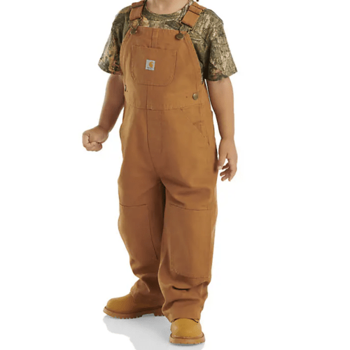 Kids' Canvas Bib Overall (Infant/Toddler) | Carhartt Brown | Carhartt