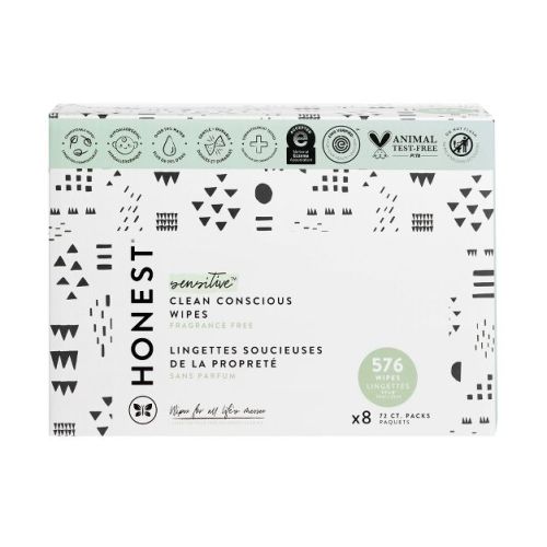 The Honest Company Plant-based Baby Wipes Made With Over 99% Water - Pattern Play - 576ct