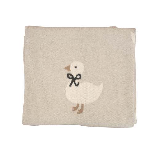 alimrose duck baby blanket - natural