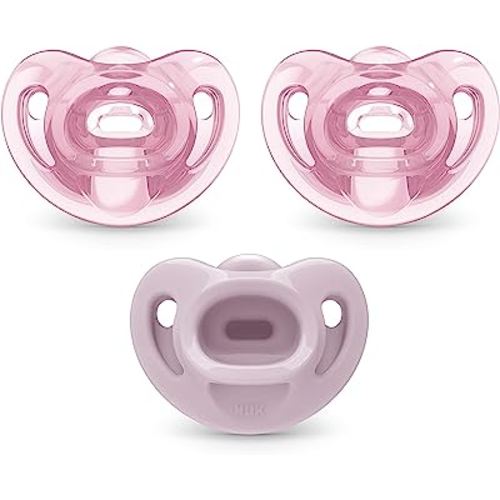 NUK Comfy Orthodontic Pacifiers, 0-6 Months, 3 Pack