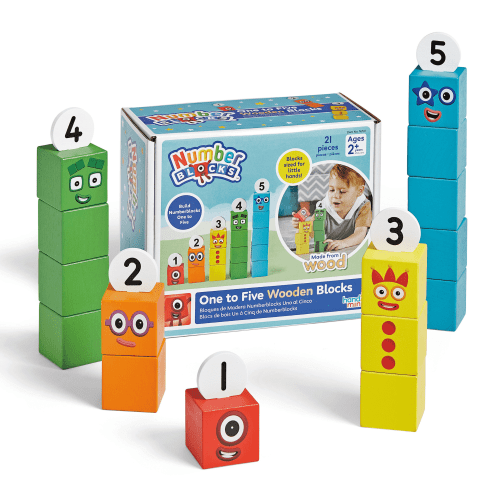 hand2mind Numberblocks™ One to Five Wooden Blocks, Building Blocks, Math Toys for Kids