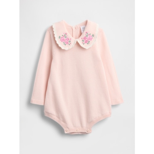 Baby Embroidered Sweater Bodysuit