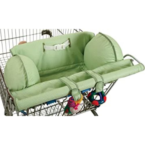 Leachco Prop 'R Shopper Shopping Cart Cover, Green Pin Dot