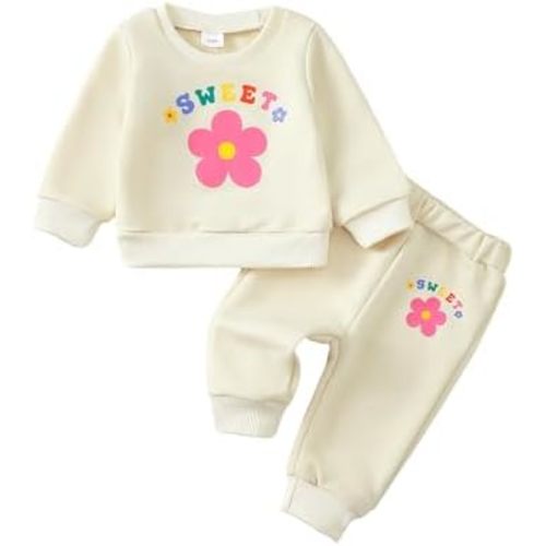 Toddler Baby Girl Clothes Infant Girls Outfits Fall/Winter Sweatsuit Cute Sweatshirts Jogger Pants Girl Clothing Sets