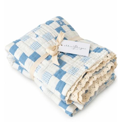 Grandma's Goose QUILTED 6 Layer Gauze Blanket