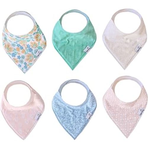 Copper Pearl Baby Bandana Bibs - 6 Pack (Sophie Set)
