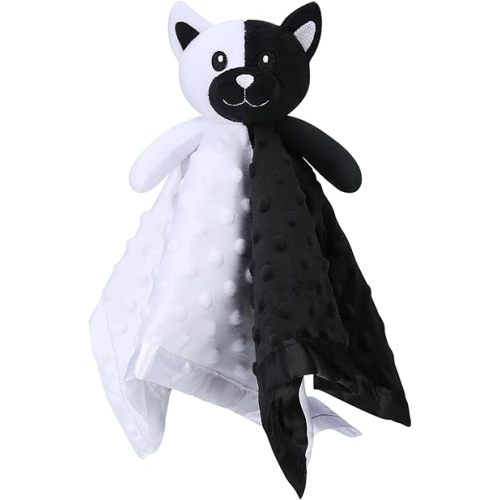 Pro Goleem Cat Loveys for Babies, Soft Security Blanket High Contrast Baby Toys for Newborn Stuffed Animals Baby Gifts for Boys and Girls, 16 Inch
