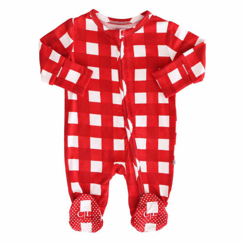 Christmas Bamboo Zipper Footies