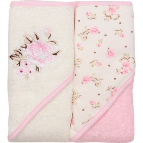 2-Pack Vintage Rose Hooded Towels