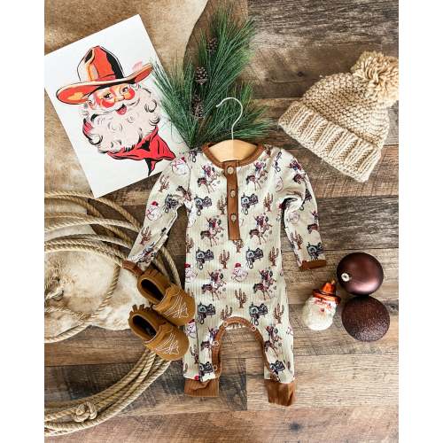 Broncin' Christmas Romper (Baby)
