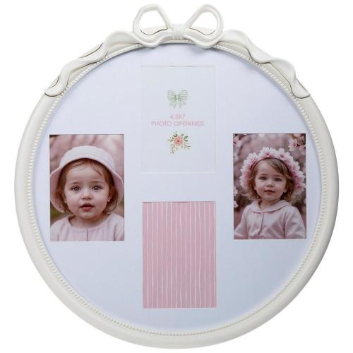 White Bow Collage Wall Frame