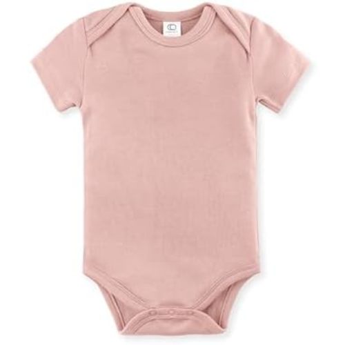 Colored Organics Unisex Newborn 100% Organic Cotton Bodysuit - Short Sleeve Infant One Piece - Baby Boy and Girl Clothing