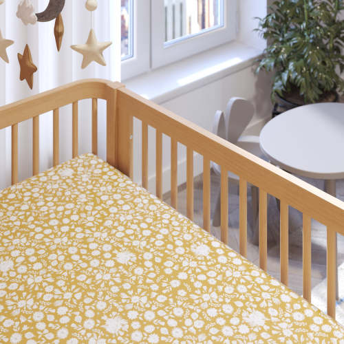 Nestig Organic Crib Sheets | Bloom 2-Sheet Set | Buttercup