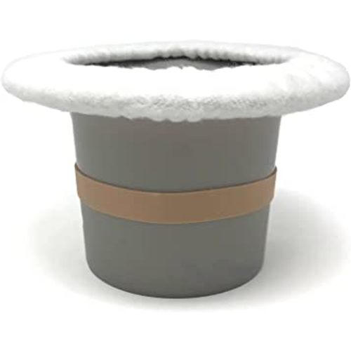 Top Hat Potty for Newborn Infant Potty Training | Elimination Communication | Includes 100% Cotton Undyed Fleece Cozy | Anti-Slip Rubber Band | for EC Baby Potty Training (Grey)