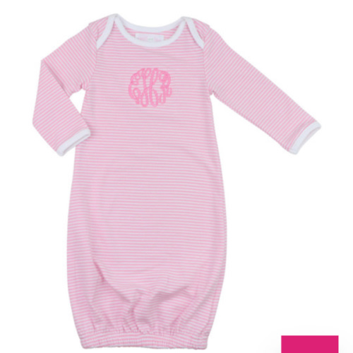Pink Knit Stripe Sleep Gown - Cecil and Lou