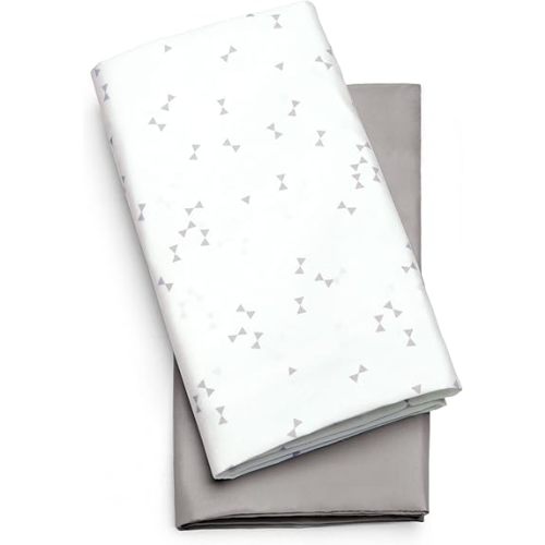 Chicco LullaGo Bassinet Sheets - Triangle 2 Pack, Grey (L-32" x W-19.5") 32x19.5 Inch