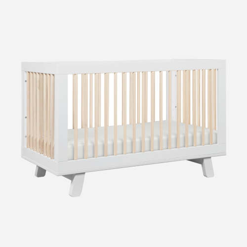 Hudson Convertible Crib - White / Washed Natural