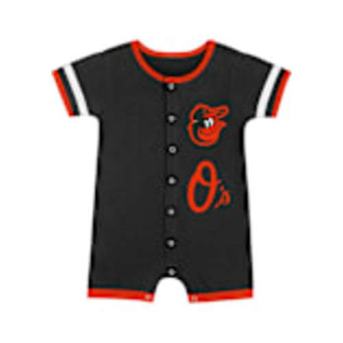 Baltimore Baltimore Orioles BLACK Baby Double Hit One Piece - 133437994