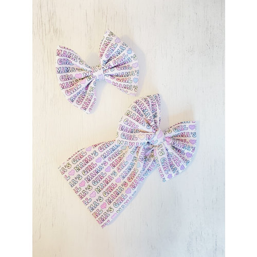 Light Mama’s Girl Bow: Nylon headband, Headwrap, Piggies or Clip Bow