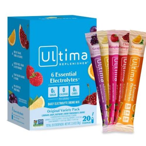 Ultima Replenisher Daily Hydration Electrolyte Stick Packs - Original Variety Pack - 2.5oz/20ct