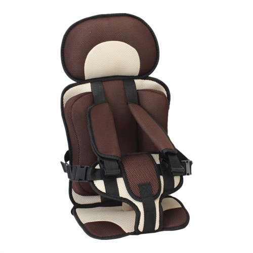 Portable Kids Booster_Seat For 0-12 Years - 5-Point Safety Harness_up to 79.4lbs, for Travel Brown