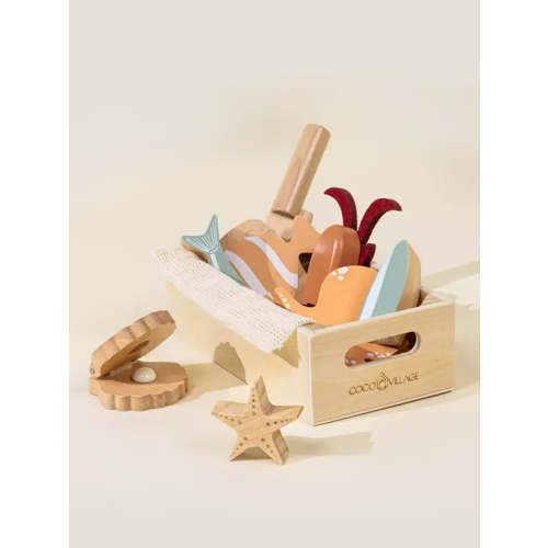 Wooden Seafood Playset