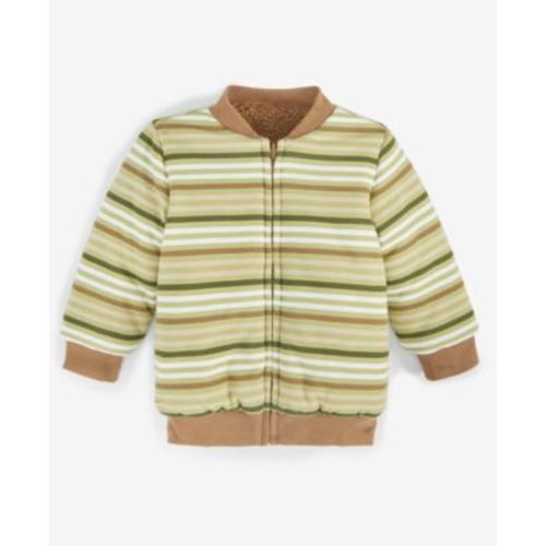 Baby Boys Reversible Faux-Sherpa Striped Jacket, Created for Macy's