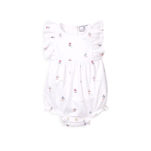 Baby Girl's Bateau Ruffled Romper