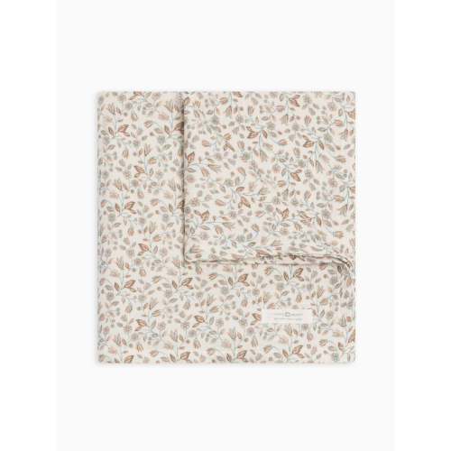 Muslin blanket Yuma Floral / Teal + Taupe