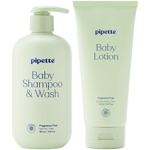 Pipette Baby Wash & Lotion Duo, Fragrance Free (Pack of 2)