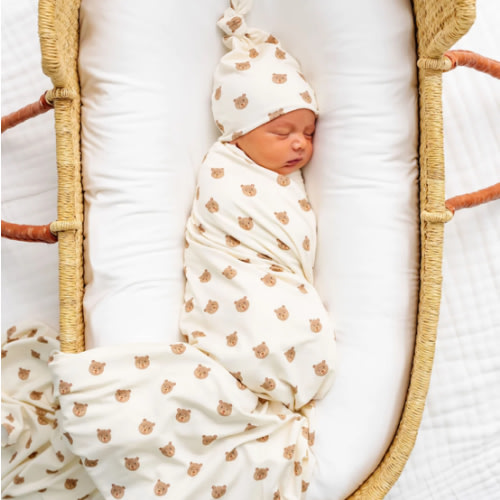 Lou Lou & Co Teddy Swaddle Blanket