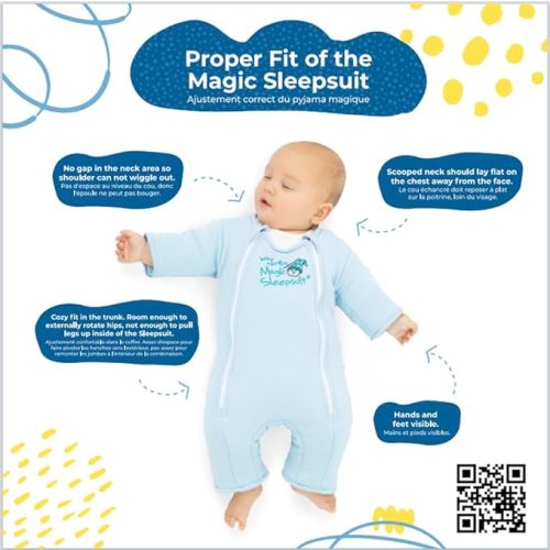 Magic Sleepsuit Baby Merlin's Swaddle Transition Product - Cotton - Cream colour - for 3-6 Months baby - Small (12-18 lbs)