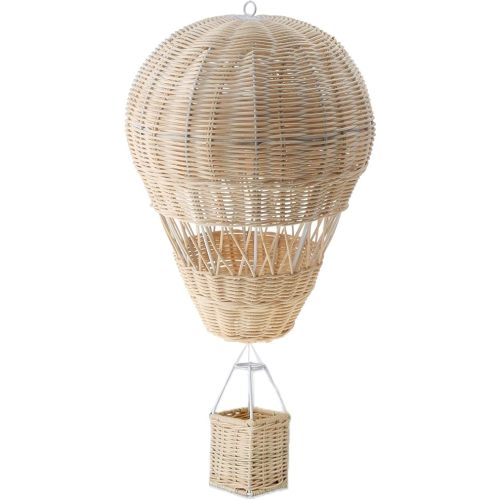 Nordic Hand-woven Rattan Small Hot Air Balloon Kids Room Wall Hanging Decors Nursery Craft Decorations Photo Props Gifts