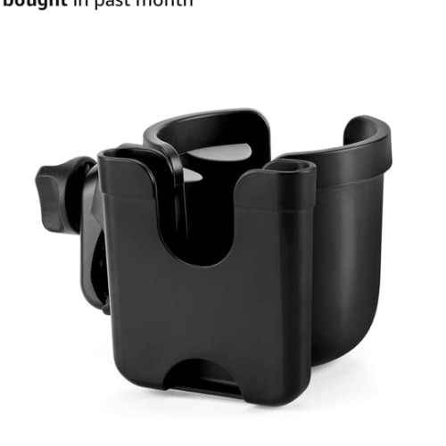 Accmor Stroller Cup Holder with Phone Holder, Bike Cup Holder, Universal Cup Holder for Uppababy Nuna Doona Strollers, 2-in-1 Cup Phone Holder for Stroller, Bike, Wheelchair, Walker, Scooter