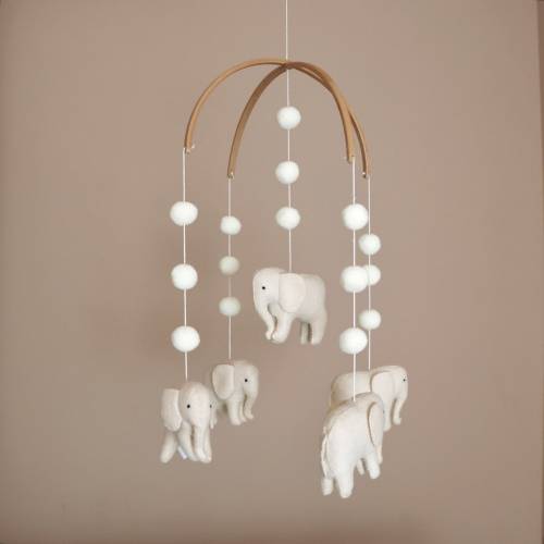 Handmade Elephants baby mobile, nursery crib mobile, Baby mobile girl, Baby mobile boy, mobile, unisex mobile, newborn shower gift.