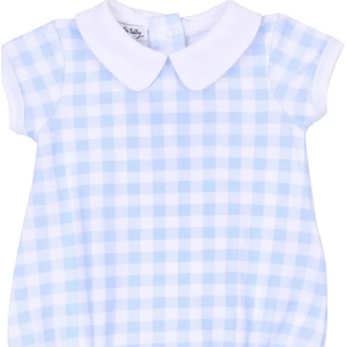 Magnolia Baby-Baby Checks SS24 lb Collar S/S Boy Bubble