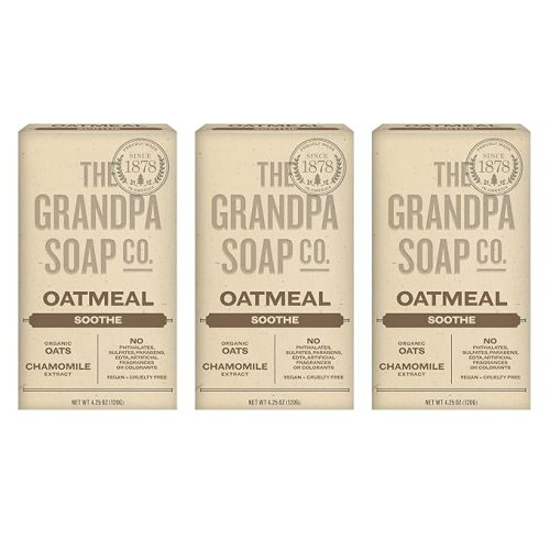The Grandpa Soap Company Oatmeal Bar Soap - 3 Pack