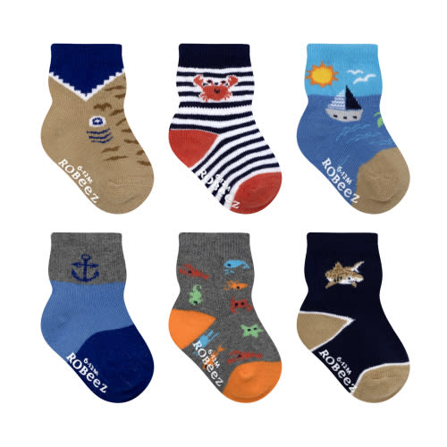 Let's Sail Away 6-Pack Baby Socks