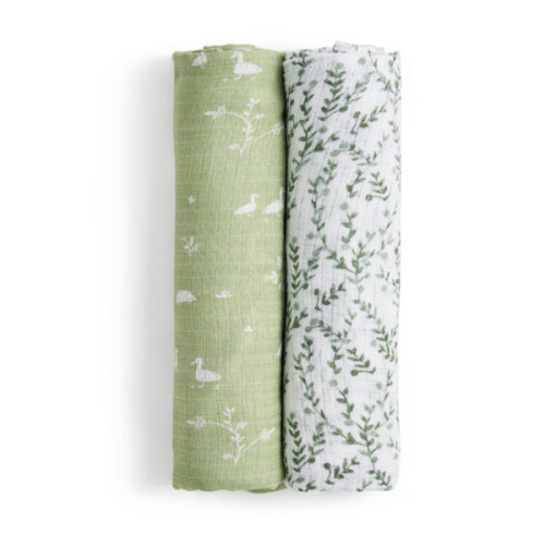 ADEN + ANAIS - Essentials Silky Soft Swaddle 2pk (Nature Friends)